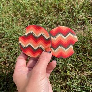 Boho Chevron Neoprene Car Coaster 2 Pack | Western Coasters | Coaster Set